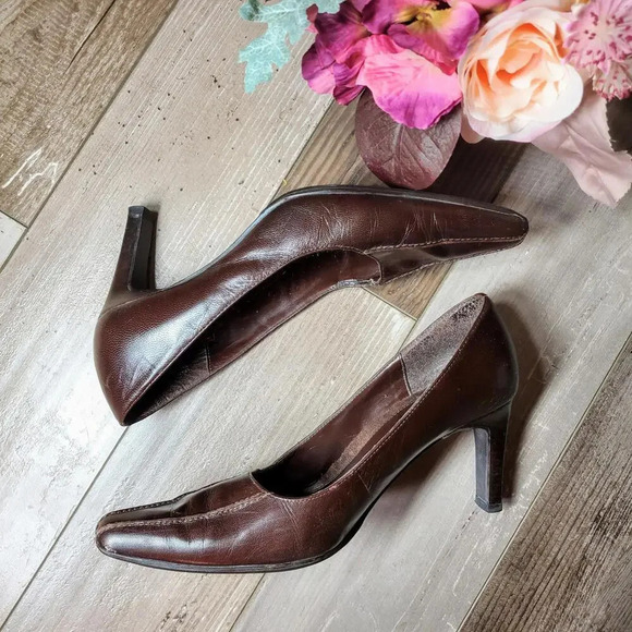 Connie Brown Streep2 Leather Pointy High Heel Classic Pumps US Sz 7M 3" Heel - Picture 3 of 15